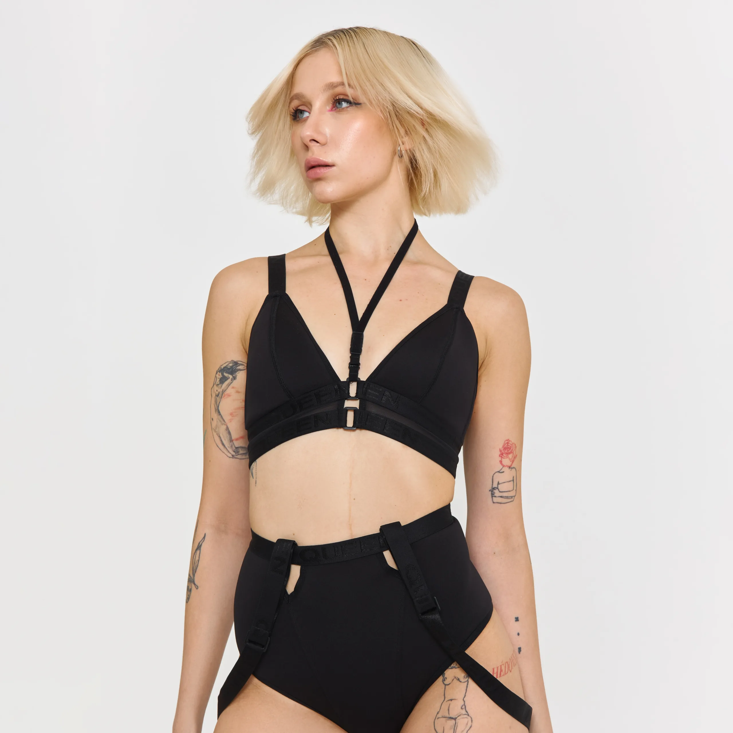 Adjustable High Support Fitness Bra - Black - 1Bezymyannyj kadr5018 1 scaled